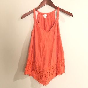 Anthropologie tank with cutout details
